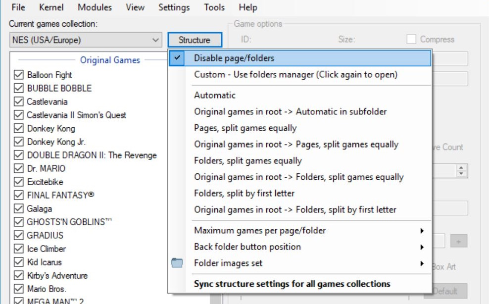 folder structure for super nintendo wii roms